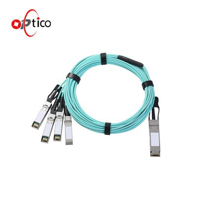 100G QSFP28 إلى 4X 25G SFP28 كابل AOC للاختراق
