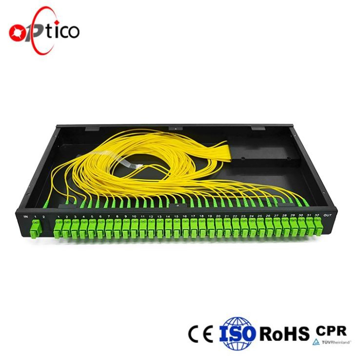 1X8 1X16 1X32 PLC Splitter Rack Mount
