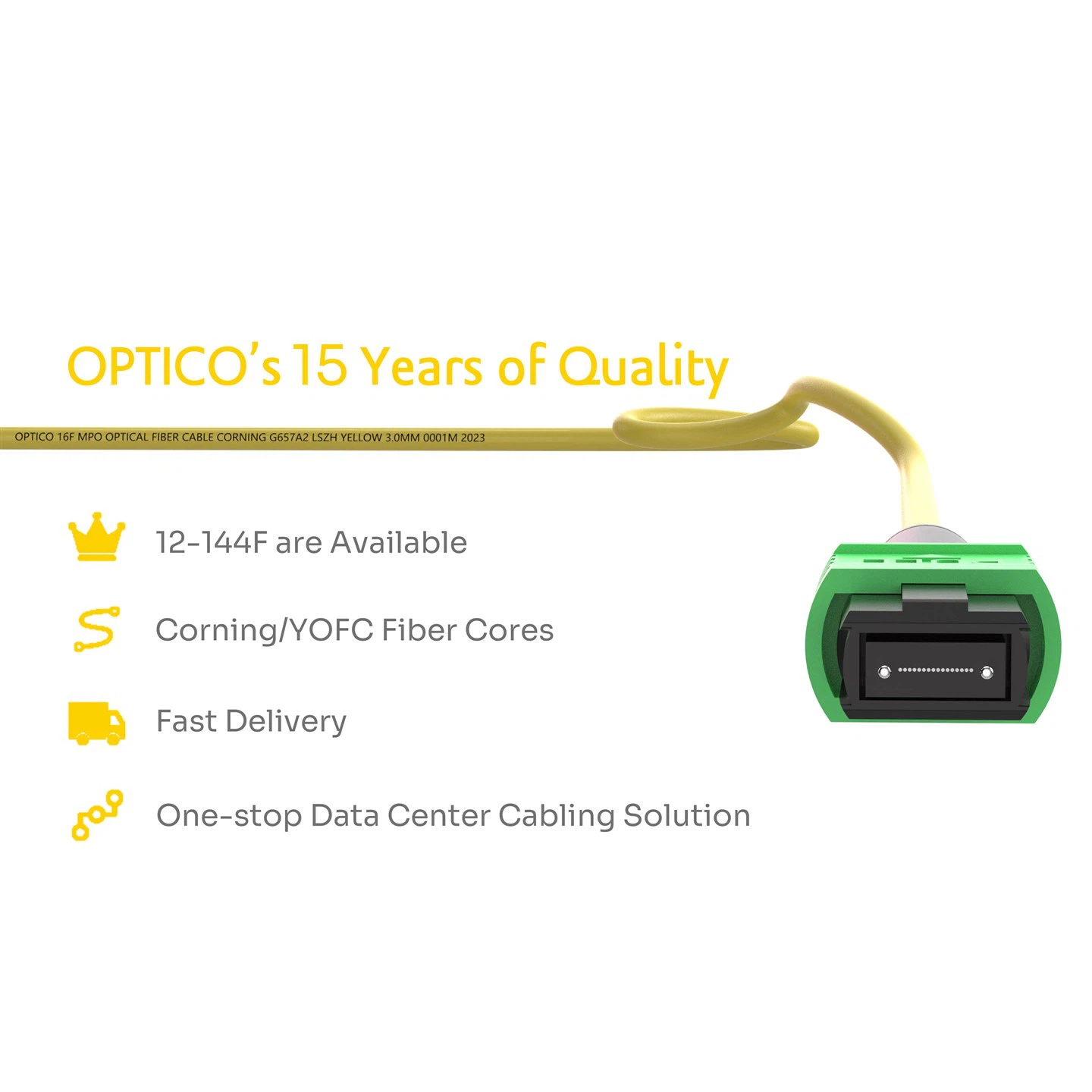 16F MPO-MPO Male Trunk Cable OS2