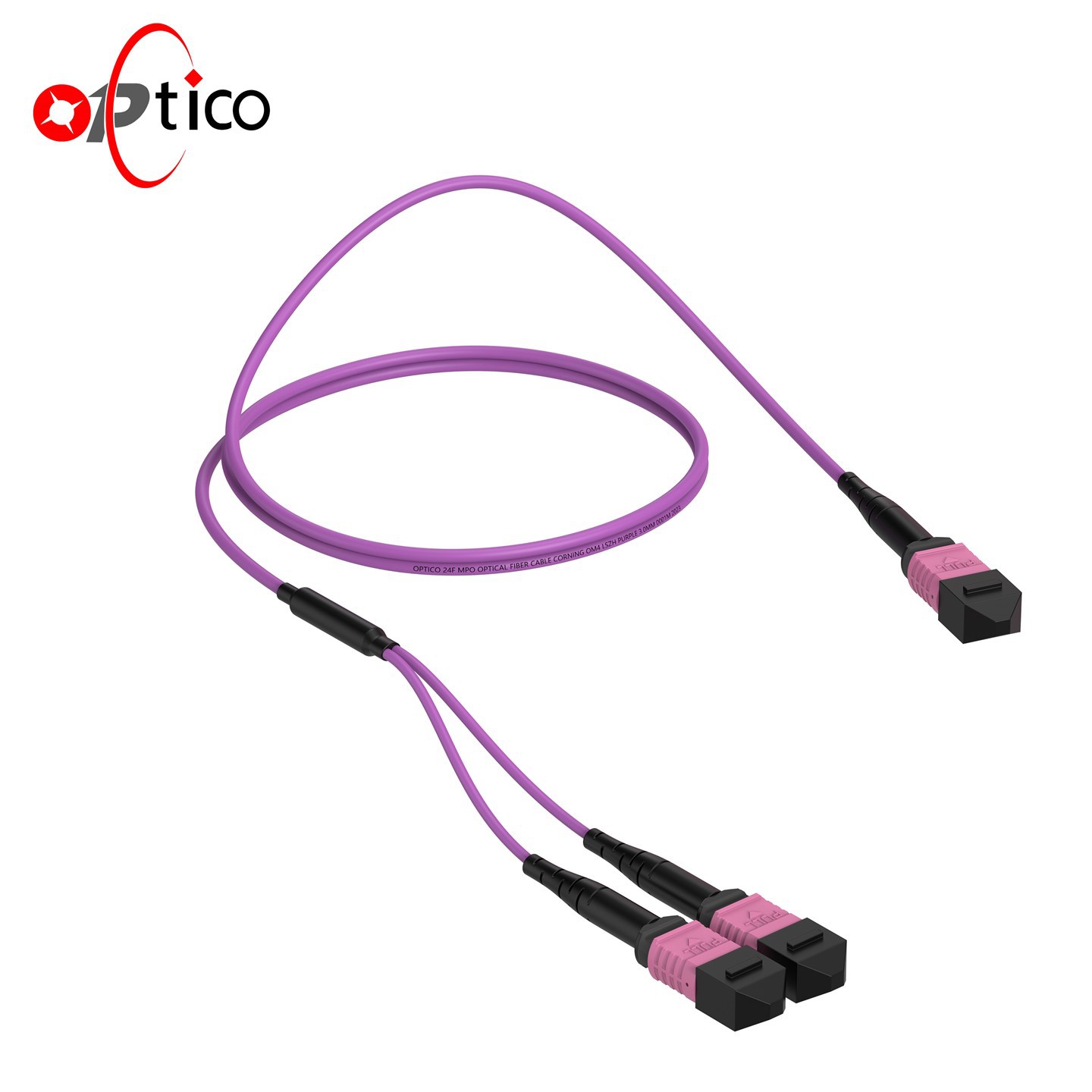 24f mtp mpo y trunk cable om4 purple
