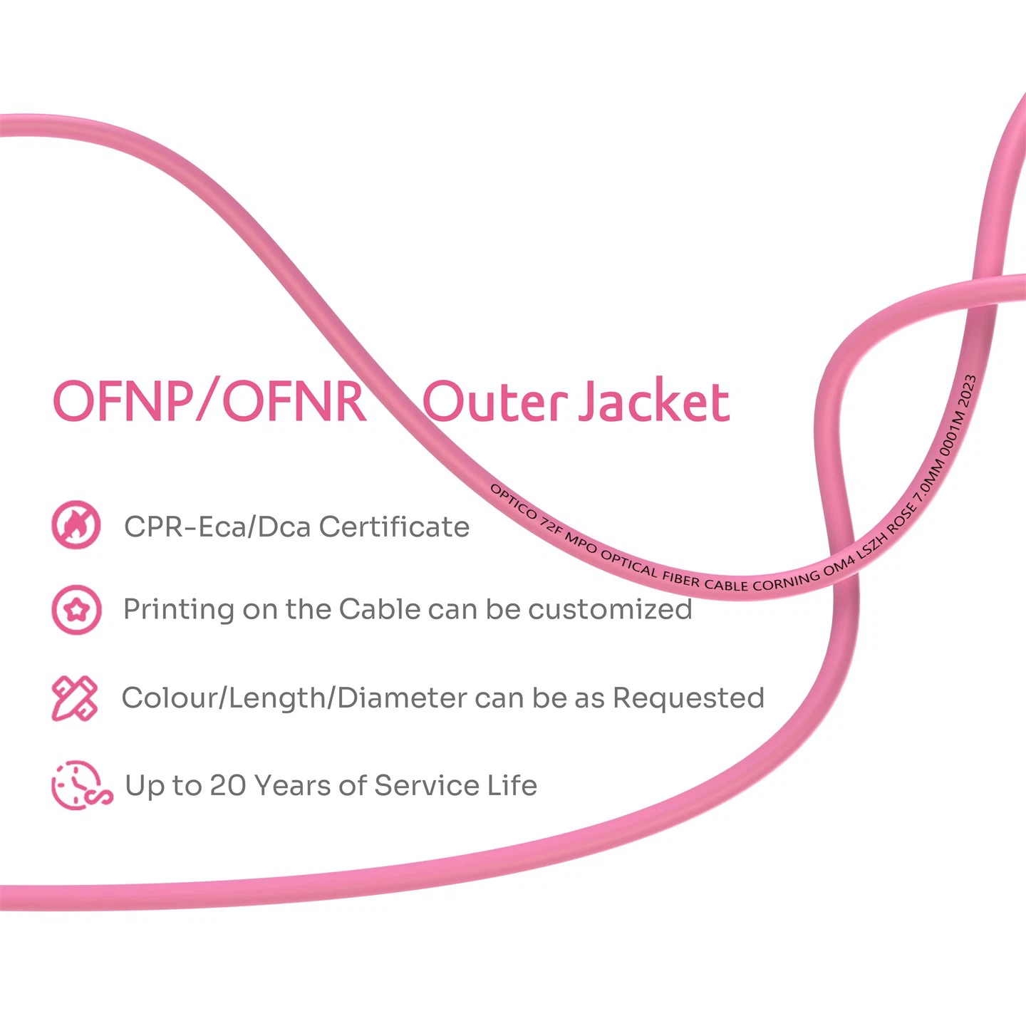 72F MTP MPO Patch Cord OM4