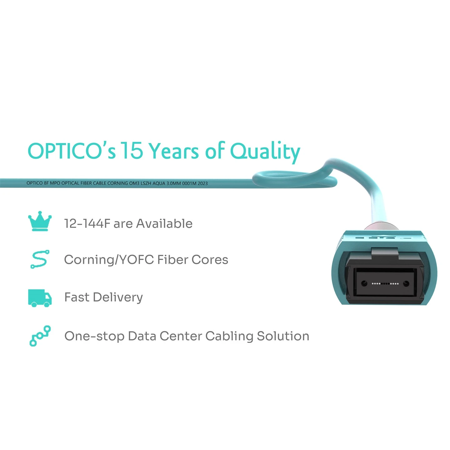 8F MTP MPO To FC Breakout Patch Cord OM3