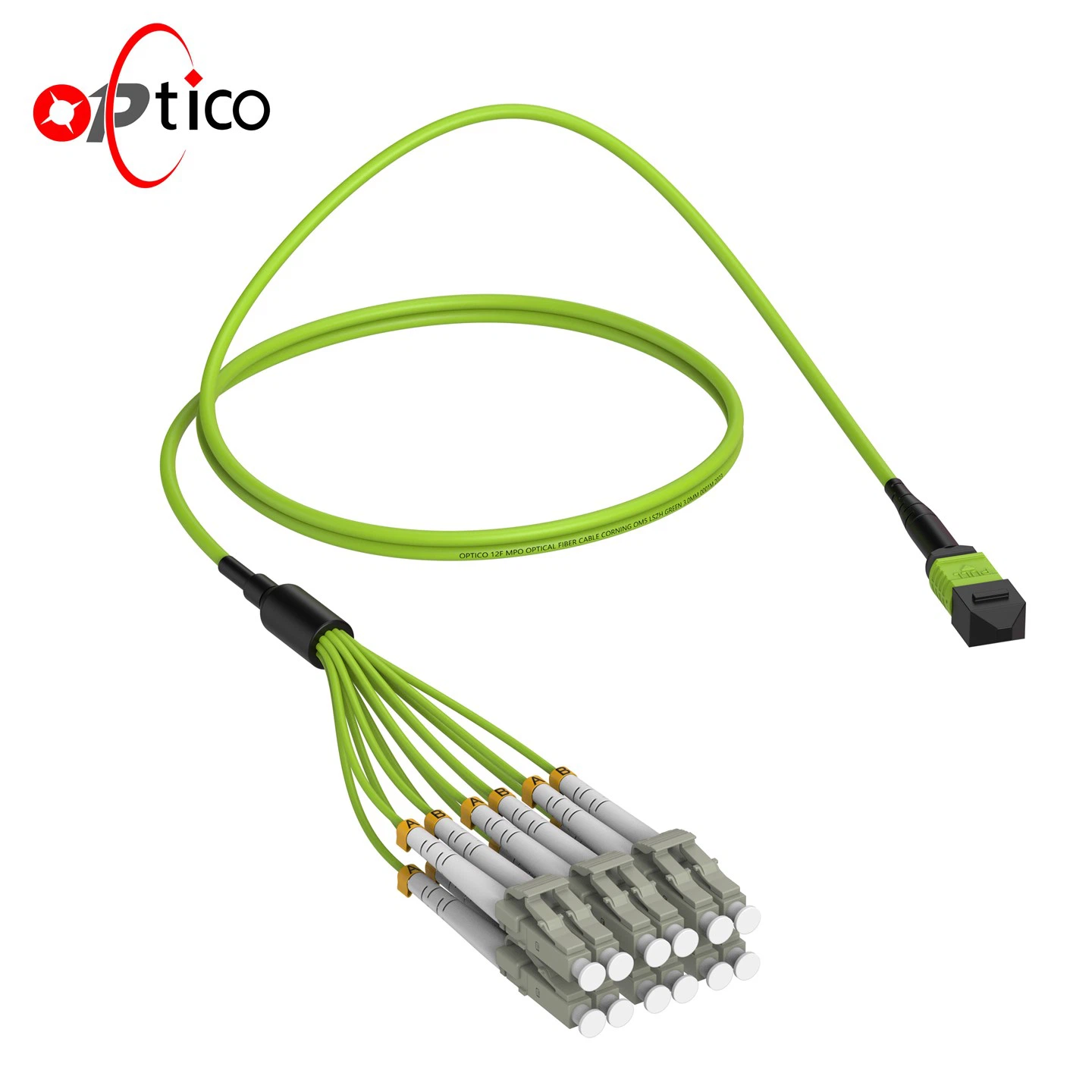 MTP-LC Fiber Optic Fanout Corp 12 النوى